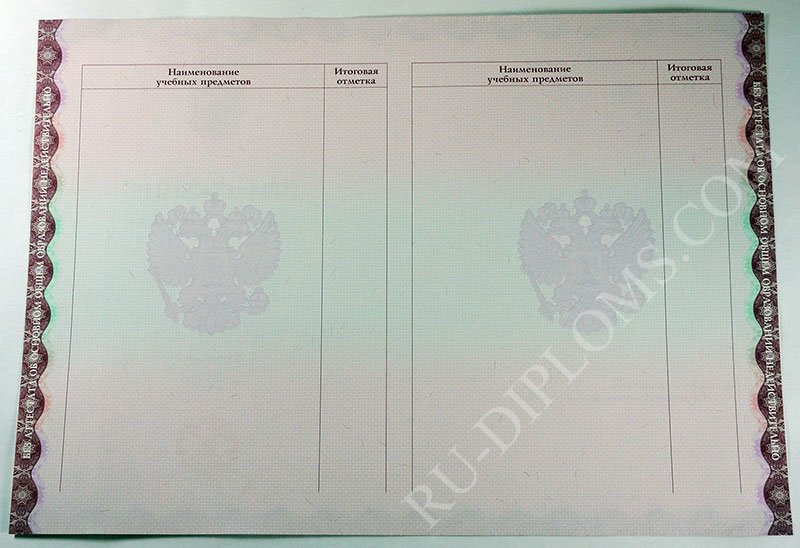 Аттестат о среднем общем образовании 2014-2025 НОВОГО ОБРАЗЦА 